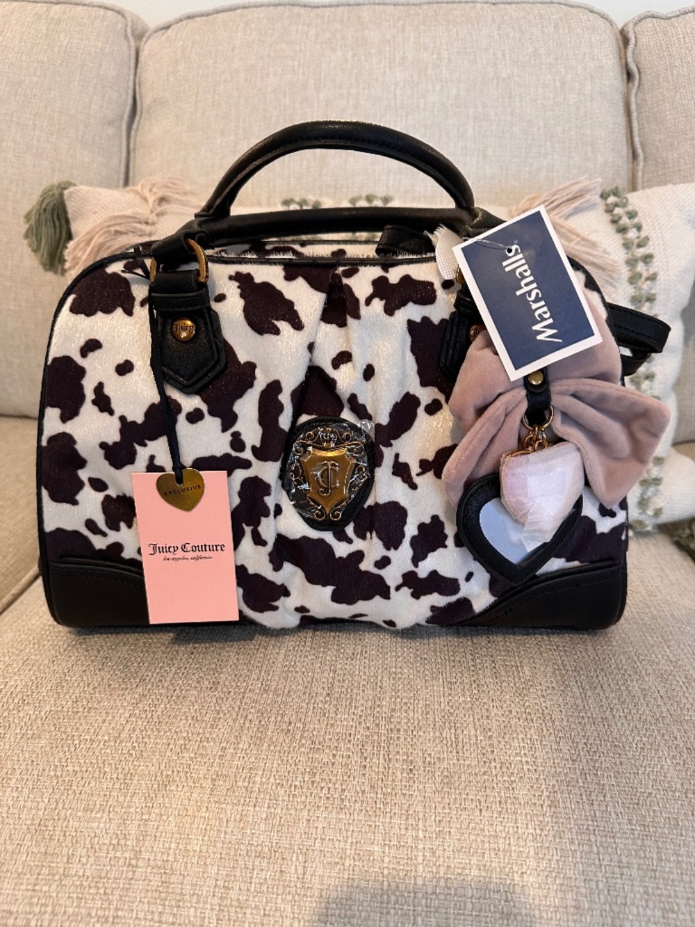 Juicy couture cow print bag